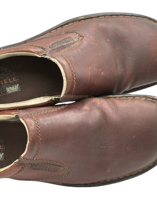 Men\'s Merrell Ortholite World Legend Brown Leather Slip-On Loafers Sz. 11.5 main image 8
